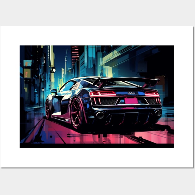 Audi R8 Wall Art by Speed Culture Apparel